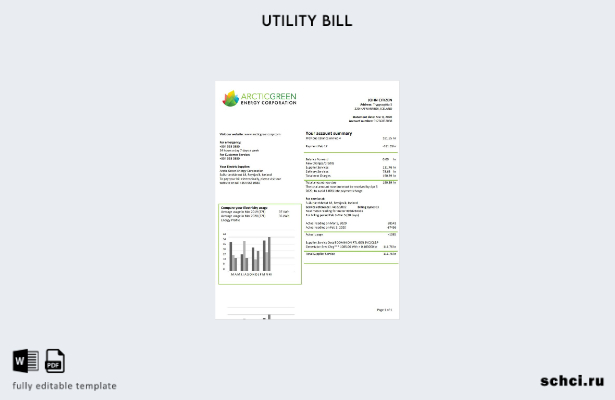 цифровая загрузка Исландия Arctic Green Energy Corporation шаблон слова счета за